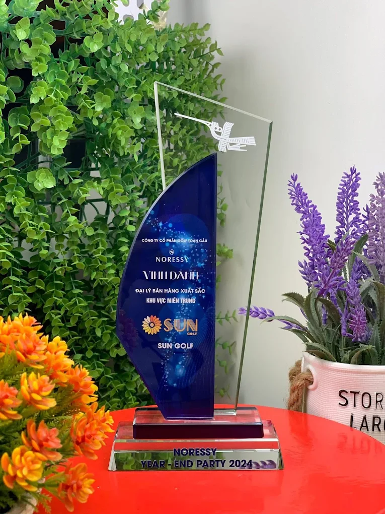 Cúp pha lê vinh danh mã 009