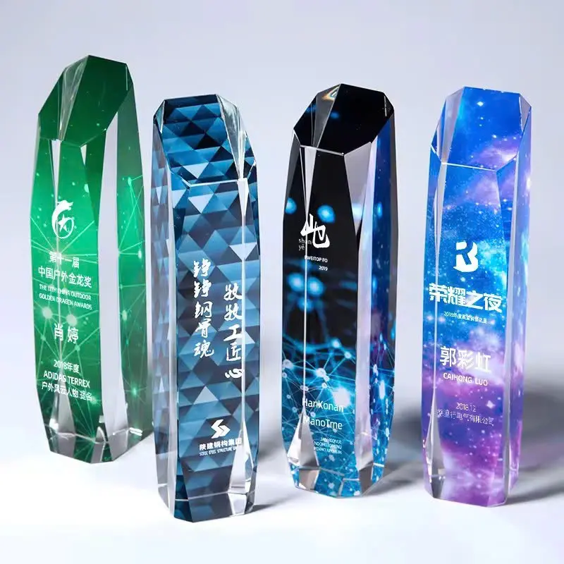 Cúp pha lê trụ vuông vát mã 274